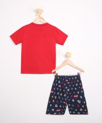 Pijama-Infantil-de-Algodao-Homem-Aranha-Manga-Curta-Vermelho-9983648-Vermelho_3