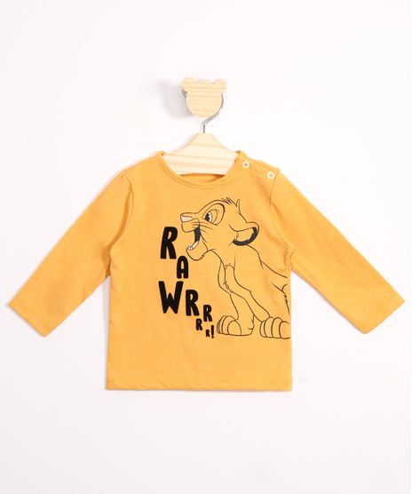 Camiseta-Infantil-Simba-O-Rei-Leao-Flocado-Manga-Longa-Amarela-9979677-Amarelo_1