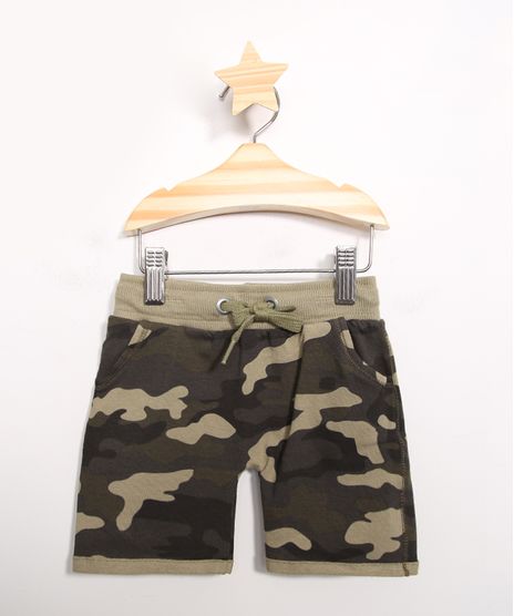 Bermuda-Infantil-de-Moletom-Reta-Camuflada-com-Bolsos-Verde-Militar-9957237-Verde_Militar_1