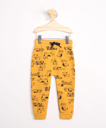 Calca-Infantil-de-Moletom-Jogger-Estampada-de-Cachorrinhos-Mostarda-9980245-Mostarda_1 Calca-Infantil-de-Moletom-Jogger-Estampada-de-Cachorrinhos-Mostarda-9980245-Mostarda_1