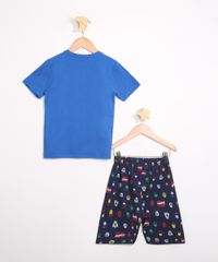 Pijama-Infantil-de-Algodao-Capitao-America-Manga-Curta-Azul-9983634-Azul_3