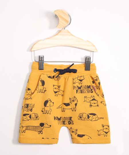 Bermuda-Infantil-de-Moletom-Reta-Estampada-de-Cachorrinhos-com-Bolsos-Mostarda-9980228-Mostarda_1 Bermuda-Infantil-de-Moletom-Reta-Estampada-de-Cachorrinhos-com-Bolsos-Mostarda-9980228-Mostarda_1