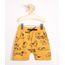 Bermuda-Infantil-de-Moletom-Reta-Estampada-de-Cachorrinhos-com-Bolsos-Mostarda-9980228-Mostarda_1