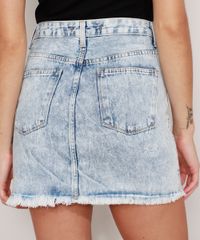 Saia-Jeans-Marmorizada-com-Botoes-e-Barra-Desfiada-Curta-Azul-Claro-9985656-Azul_Claro_2