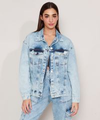 Jaqueta-Ampla-Longa-Jeans-Marmorizada-com-Bolsos-Azul-Claro-9988991-Azul_Claro_1