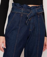 Calca-Clochard-Jogger-Jeans-com-Recortes-e-Faixa-para-Amarrar-Cintura-Super-Alta-Azul-Escuro-9985905-Azul_Escuro_6