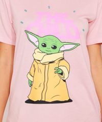 Camiseta--Baby-Yoda--Grogu-The-Mandalorian-Manga-Curta-Decote-Redondo-Rosa-Claro-9985197-Rosa_Claro_2