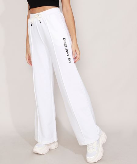 Calca-Pantalona-de-Moletom--Energy-Never-Lies--com-Bolsos-Cintura-Super-Alta-Off-White-9976470-Off_White_1