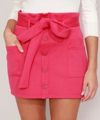 Saia-Clochard-com-Bolsos-e-Faixa-para-Amarrar-Curta-Pink-9984431-Pink_1