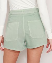 Short-de-Sarja-com-Pences-Cintura-Super-Alta-Verde-Claro-9985641-Verde_Claro_2