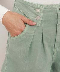Short-de-Sarja-com-Pences-Cintura-Super-Alta-Verde-Claro-9985641-Verde_Claro_4
