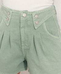 Short-de-Sarja-com-Pences-Cintura-Super-Alta-Verde-Claro-9985641-Verde_Claro_5