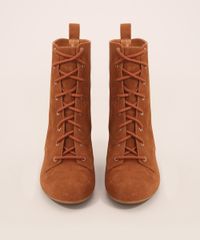 Coturno-Feminino-Cano-Curto-Bico-Redondo-Salto-Quadrado-Medio-de-Suede-Oneself-Caramelo-9985881-Caramelo_5