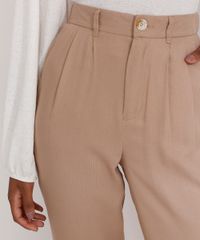 Calca-Reta-de-Viscose-Basica-Cintura-Alta-com-Pregas-Kaki-9988608-Kaki_6
