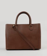 Bolsa-Feminina-Shopper-Texturizada-com-Alca-Transversal-Marrom-8501145-Marrom_1