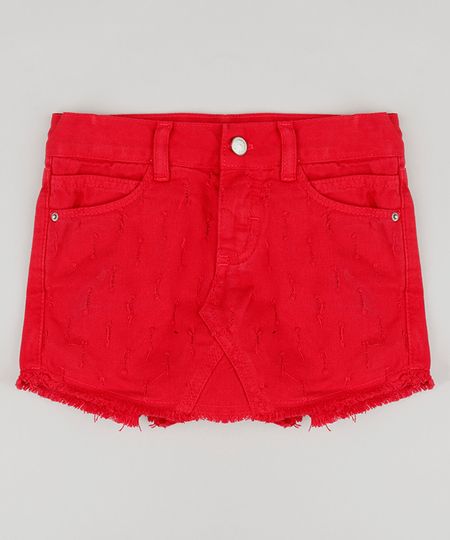 Short-Saia-Infantil-de-Sarja-com-Barra-Desfiada-Vermelho-9211562-Vermelho_1
