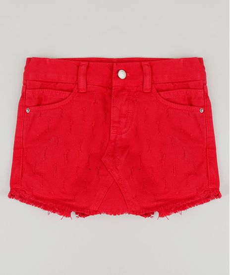 Short-Saia-Infantil-de-Sarja-com-Barra-Desfiada-Vermelho-9211562-Vermelho_1