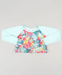Blusa-de-Praia-Infantil-Cropped-com-Protecao-UV50--Estampada-Floral--Verde-Claro-9120379-Verde_Claro_1