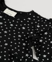 Blusa-Infantil-Estampada-de-Estrelas-com-Babado-Manga-Longa-Decote-Redondo-Preta-9195748-Preto_3