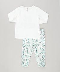 Conjunto-Infantil-de-Blusa-Manga-Longa-Off-White---Calca-Legging-Estampada-Floral---Faixa-de-Cabelo-em-Algodao---Sustentavel-Verde-Claro-8959633-Verde_Claro_2