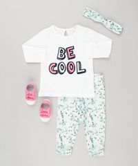 Conjunto-Infantil-de-Blusa-Manga-Longa-Off-White---Calca-Legging-Estampada-Floral---Faixa-de-Cabelo-em-Algodao---Sustentavel-Verde-Claro-8959633-Verde_Claro_3