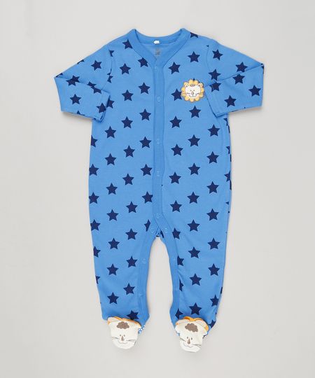 Macacao-Infantil-Leao-Estampado-de-Estrelas-Manga-Longa-em-Algodao---Sustentavel-Azul-8941287-Azul_1