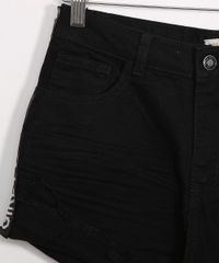 Short-Jeans-Juvenil-Destroyed-com-Estampa-Lateral--Preto-9957962-Preto_3