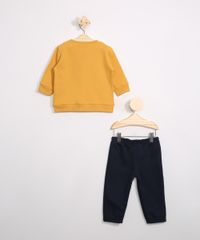 Conjunto-Infantil-de-Moletom-Blusa-Leao-Mostarda---Calca-Jogger-Amarelo-9979678-Amarelo_3