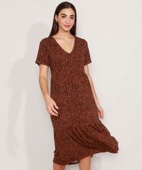 Vestido-Estampado-Animal-Print-Onca-com-Recorte-Midi-Manga-Curta-Caramelo-9984189-Caramelo_1