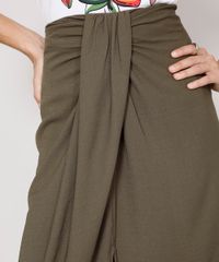 Saia-Transpassada-com-Franzido-Midi-Verde-Militar-9984615-Verde_Militar_4