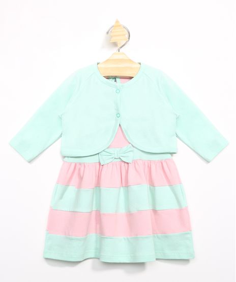 Vestido-Infantil-Sem-Manga-Com-Recortes-E-Laco---Bolero-Rosa-9980059-Rosa_1
