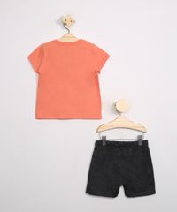 Conjunto-Infantil-Camiseta-Tigrao-Manga-Curta-Laranja---Bermuda-Cinza-Mescla-Escuro-9975699-Cinza_Mescla_Escuro_3