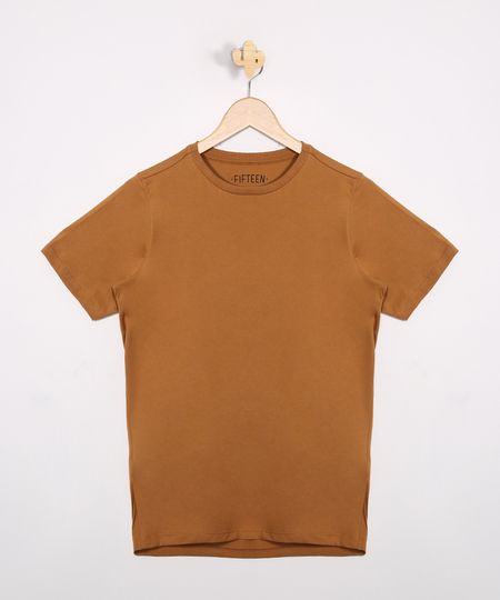Camiseta-Juvenil-Basica-Manga-Curta-Marrom-9976963-Marrom_1