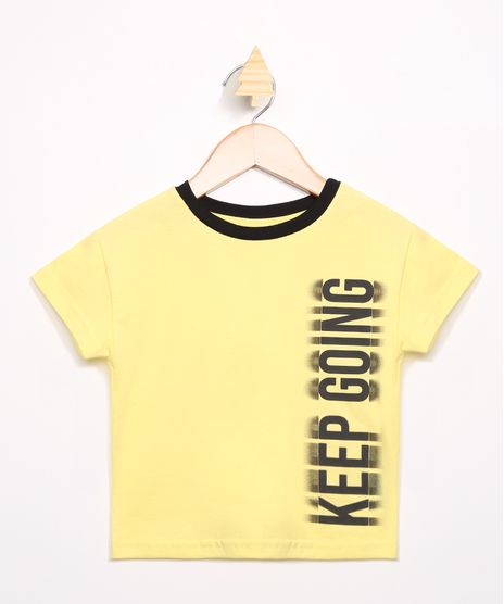 Camiseta-Infantil-Street--Keep-Going--Manga-Curta-Amarela-9983839-Amarelo_1