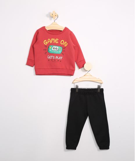 Conjunto-Infantil-de-Moletom-Blusao-Video-Game-Vermelho---Calca-Jogger-Preta-9976212-Preto_1