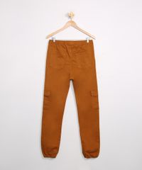 Calca-Juvenil-de-Sarja-Jogger-Cargo-Marrom-9979709-Marrom_2