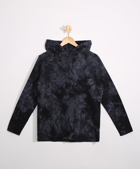 Blusao-Juvenil-de-Moletom-Estampado-Tie-Dye-com-Capuz-Preto-9979929-Preto_1