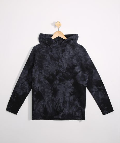 Blusao-Juvenil-de-Moletom-Estampado-Tie-Dye-com-Capuz-Preto-9979929-Preto_1