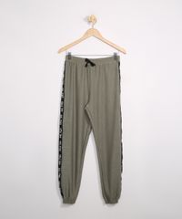 Calca-Juvenil-de-Moletom-Jogger-com-Faixa-Lateral-Verde-9981618-Verde_1