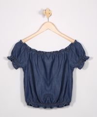 Blusa-Juvenil-Jeans-Cropped-Ombro-a-Ombro-Manga-Bufante-Azul-Medio-9967384-Azul_Medio_1