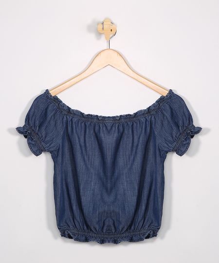 Blusa-Juvenil-Jeans-Cropped-Ombro-a-Ombro-Manga-Bufante-Azul-Medio-9967384-Azul_Medio_1