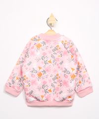 Jaqueta-Infantil-de-Moletom-Bomber-Estampada-de-Raposinhas-e-Flores-Rosa-9980556-Rosa_2