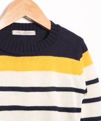 Sueter-Infantil-de-Trico-Listrado-Amarelo-9975728-Amarelo_3