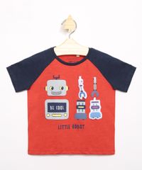 Camiseta-Infantil-Raglan-Robo-Interativo-Manga-Curta-Laranja-9978182-Laranja_1