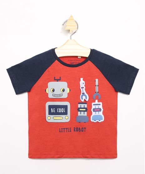 Camiseta-Infantil-Raglan-Robo-Interativo-Manga-Curta-Laranja-9978182-Laranja_1
