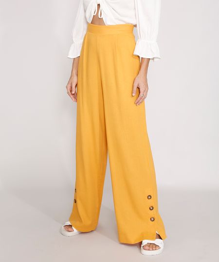 Calca-Pantalona-com-Linho-e-Fenda-Cintura-Alta-Mostarda-9976420-Mostarda_1