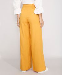 Calca-Pantalona-com-Linho-e-Fenda-Cintura-Alta-Mostarda-9976420-Mostarda_2