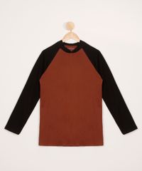Camiseta-Juvenil-Raglan-Manga-Longa-com-Capuz-Marrom-9980484-Marrom_1
