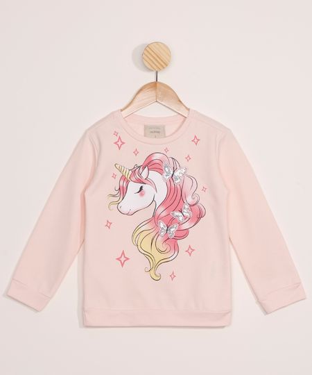 Blusao-Infantil-de-Moletom-Unicornio-com-Borboletas-e-Paetes-Rosa-9979152-Rosa_1
