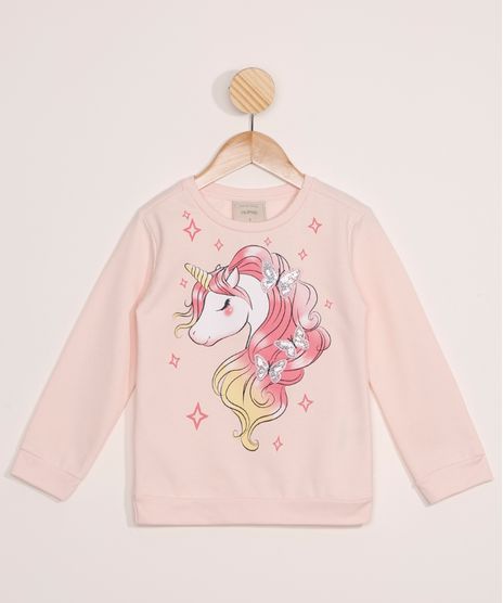 Blusao-Infantil-de-Moletom-Unicornio-com-Borboletas-e-Paetes-Rosa-9979152-Rosa_1